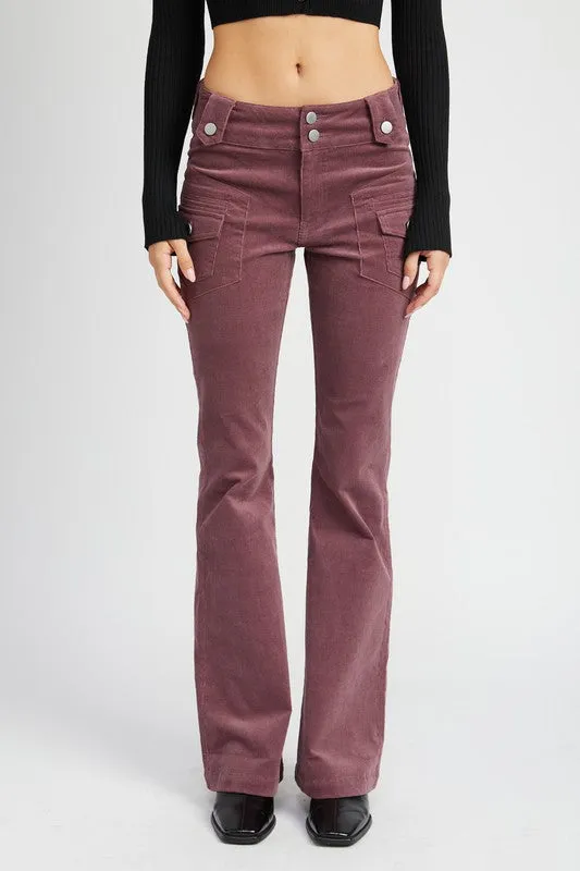 Low Rise Soft Corduroy Pants