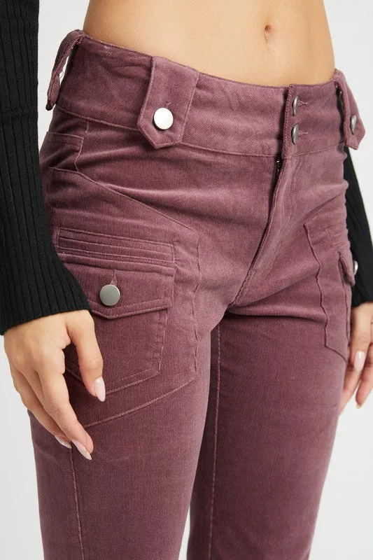 Low Rise Soft Corduroy Pants