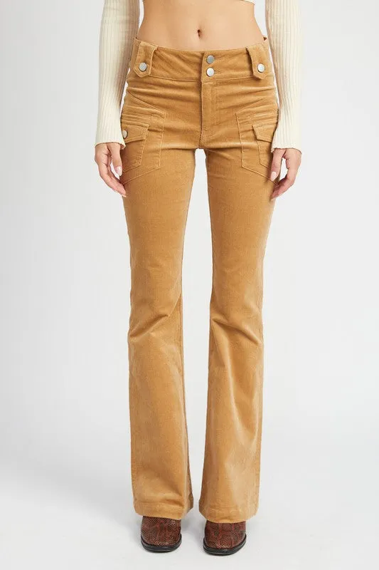 Low Rise Soft Corduroy Pants