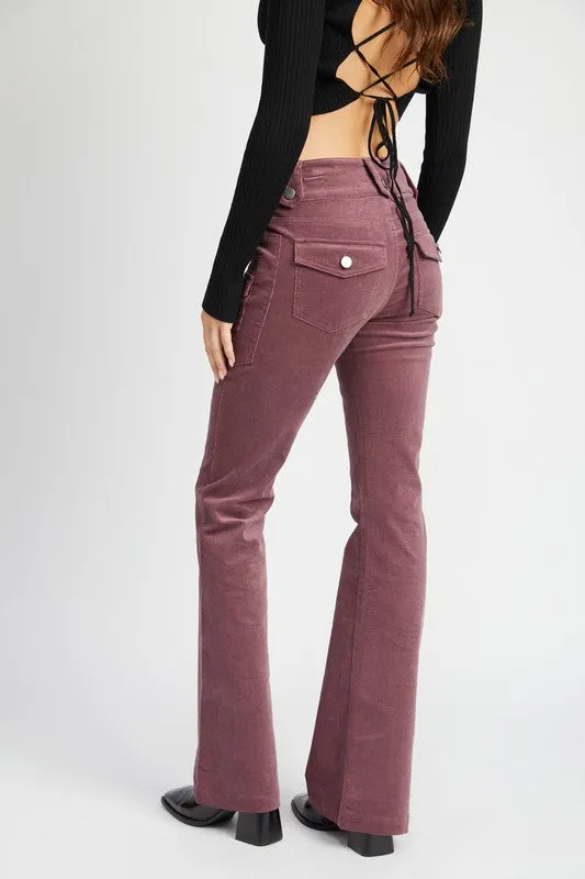 Low Rise Soft Corduroy Pants