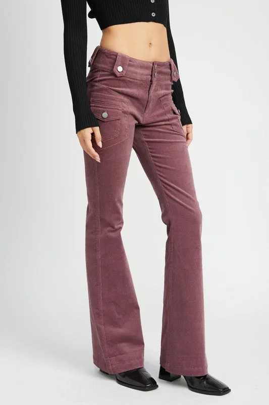 Low Rise Soft Corduroy Pants