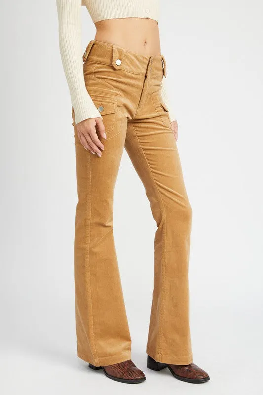 Low Rise Soft Corduroy Pants