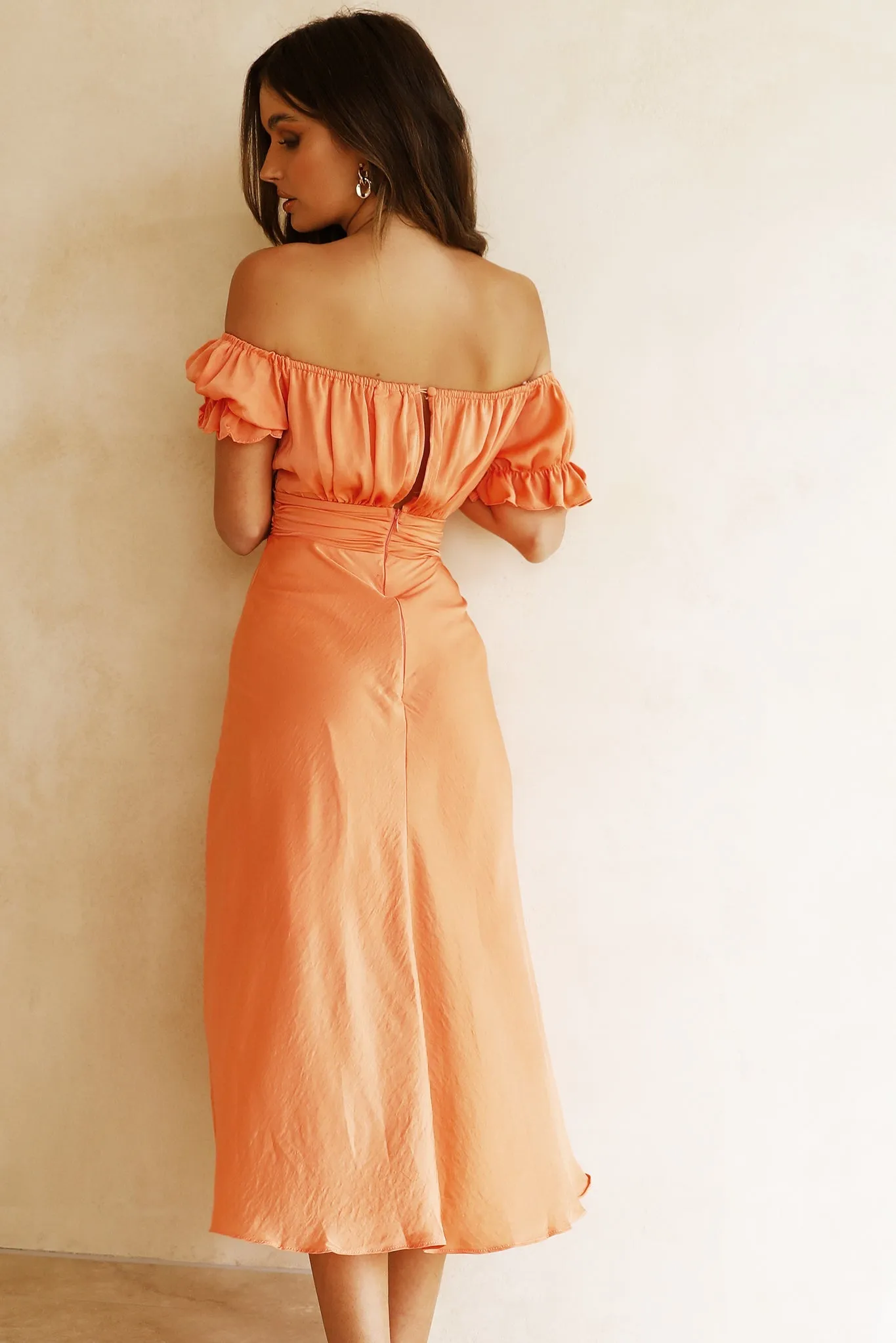 Mariner Midi Dress - Peach