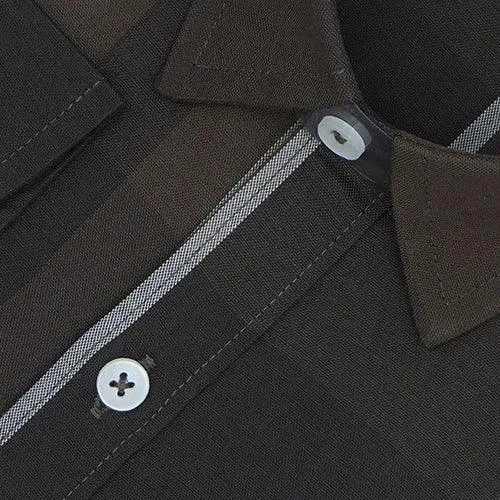 Men's 100% Cotton Big Checkered Full Sleeves Shirt (Brown)