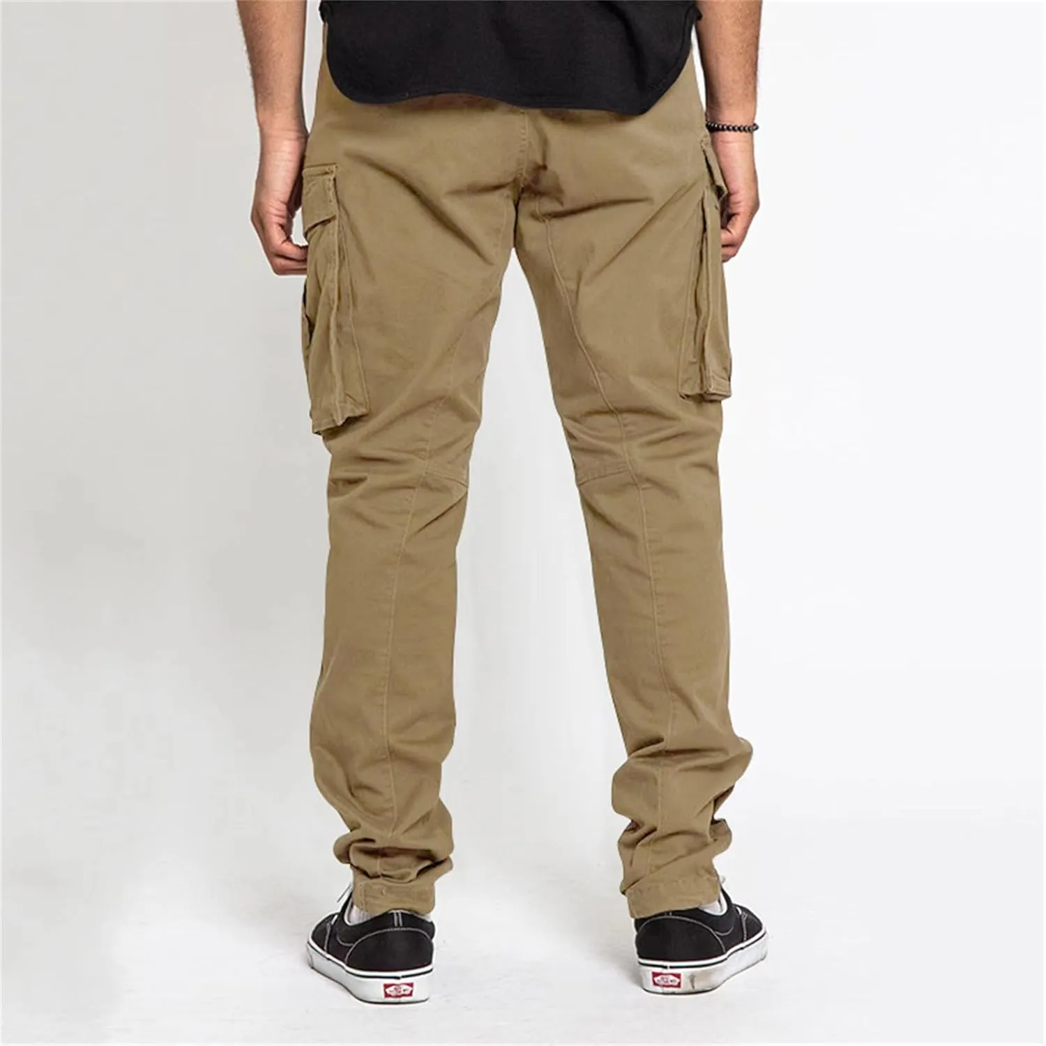 Mens Sweatpants Joggers Pants Man Drawstring Colorblock Patchwork Cargo Pants Loose Fit Drawstring Sweatpants Street