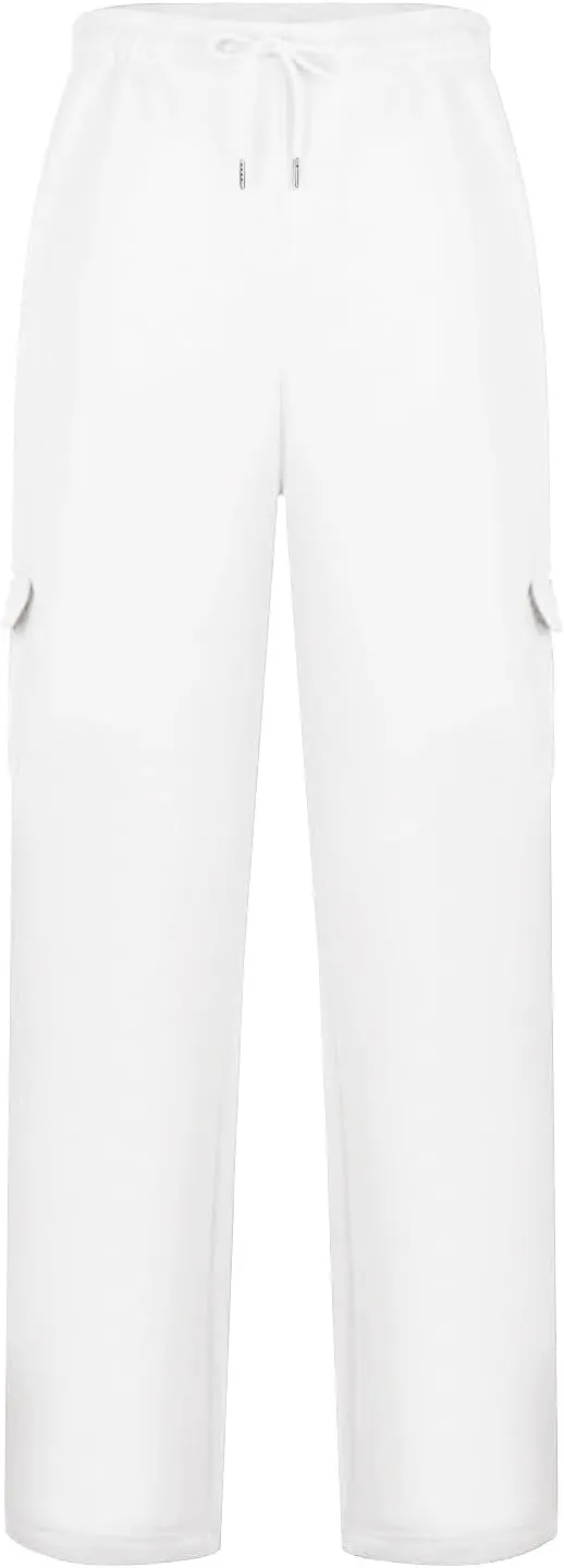 Mens Sweatpants Joggers Pants Man Sweat Pants for Men Straight Leg Lounge Fleece Cotton Pants with Pockets Men Cargo