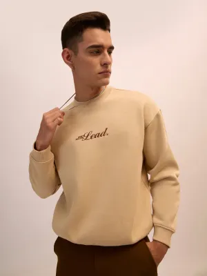 Nagant - Full Sleeve Fleeced Sweater Tee - Camel Beige