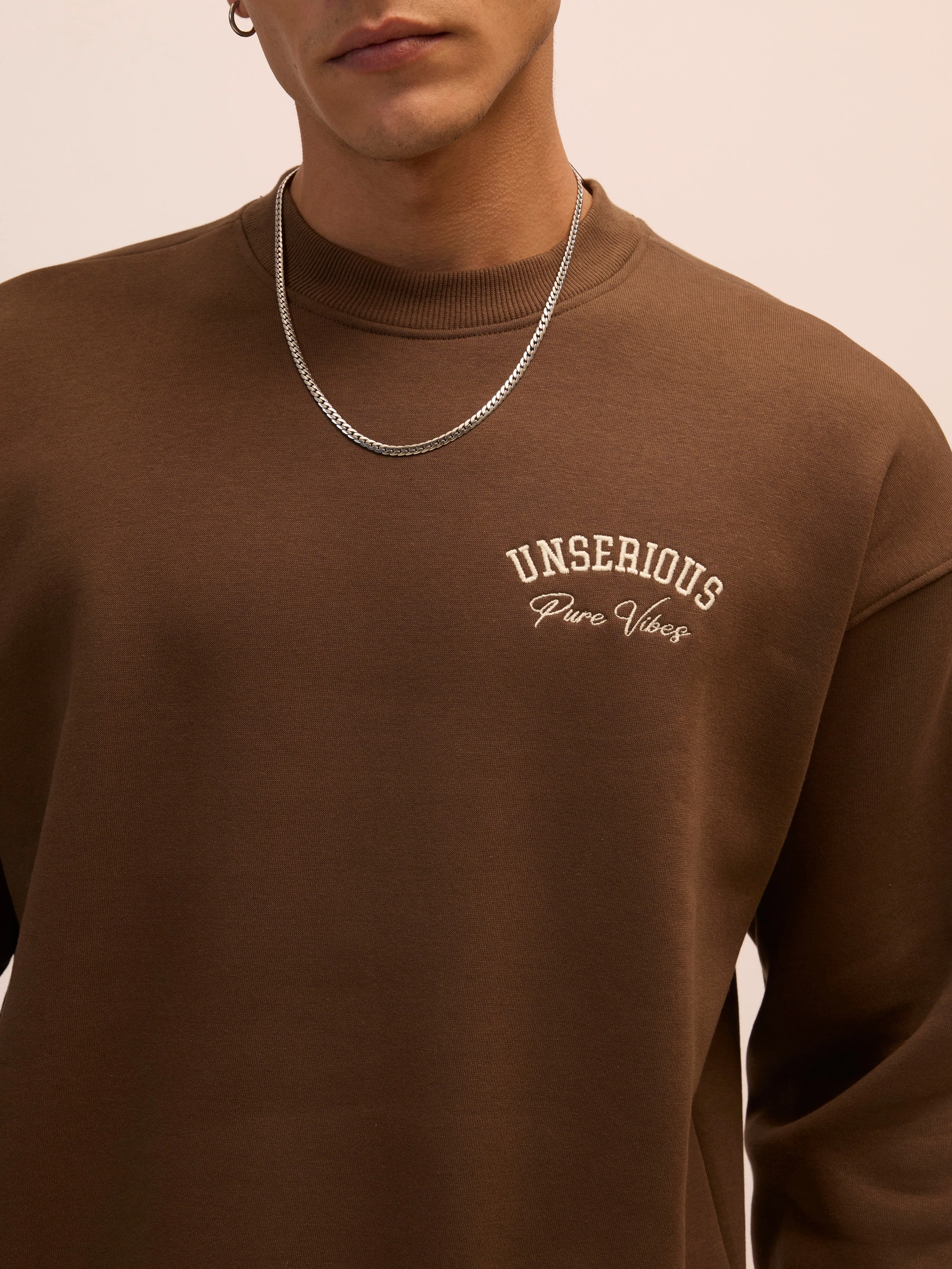 Nagant - Full Sleeve Fleeced Sweater Tee - Chocolate
