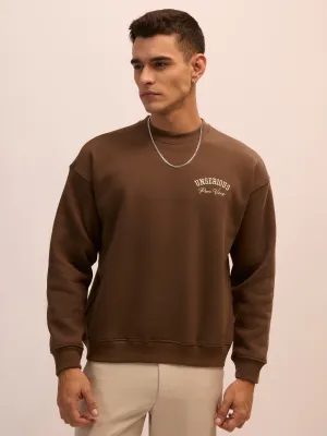 Nagant - Full Sleeve Fleeced Sweater Tee - Chocolate