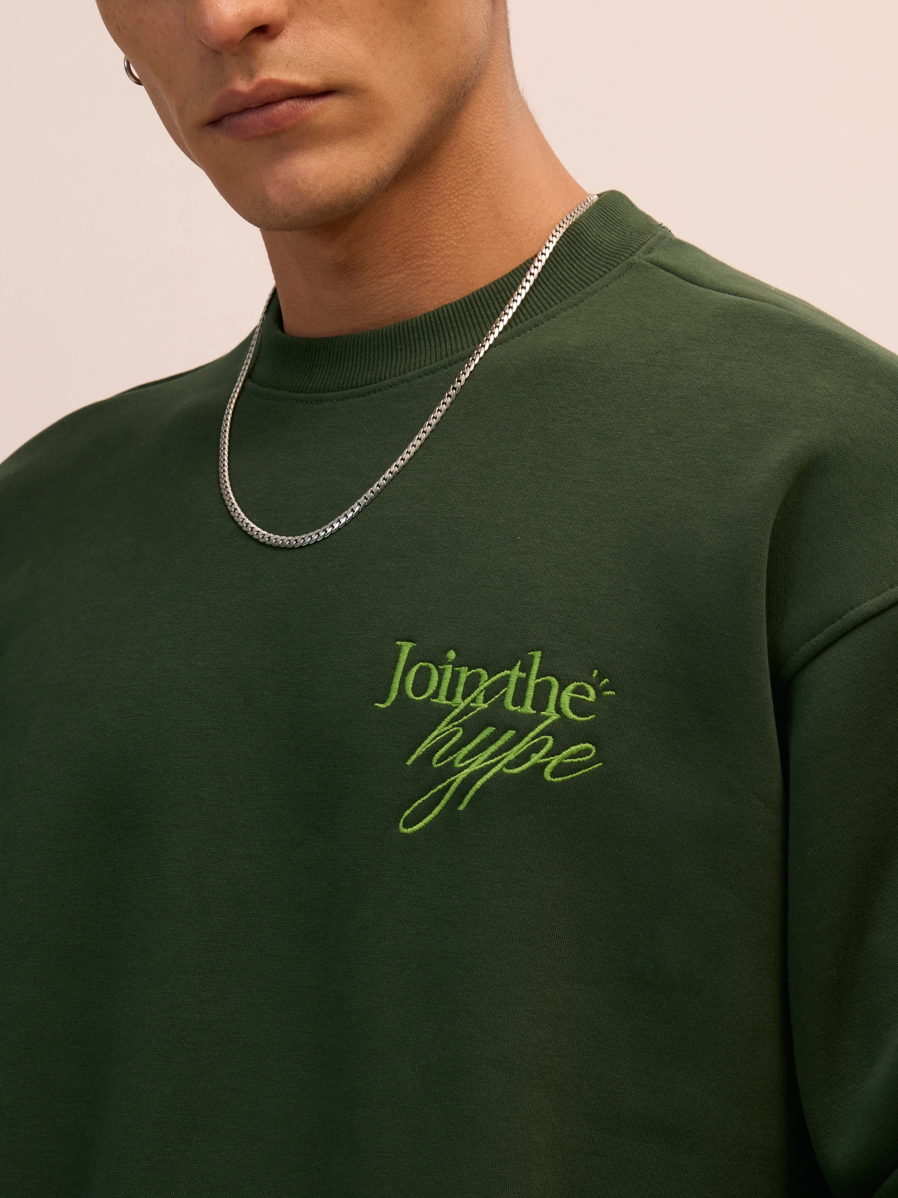 Nagant - Full Sleeve Fleeced Sweater Tee - Forest Green