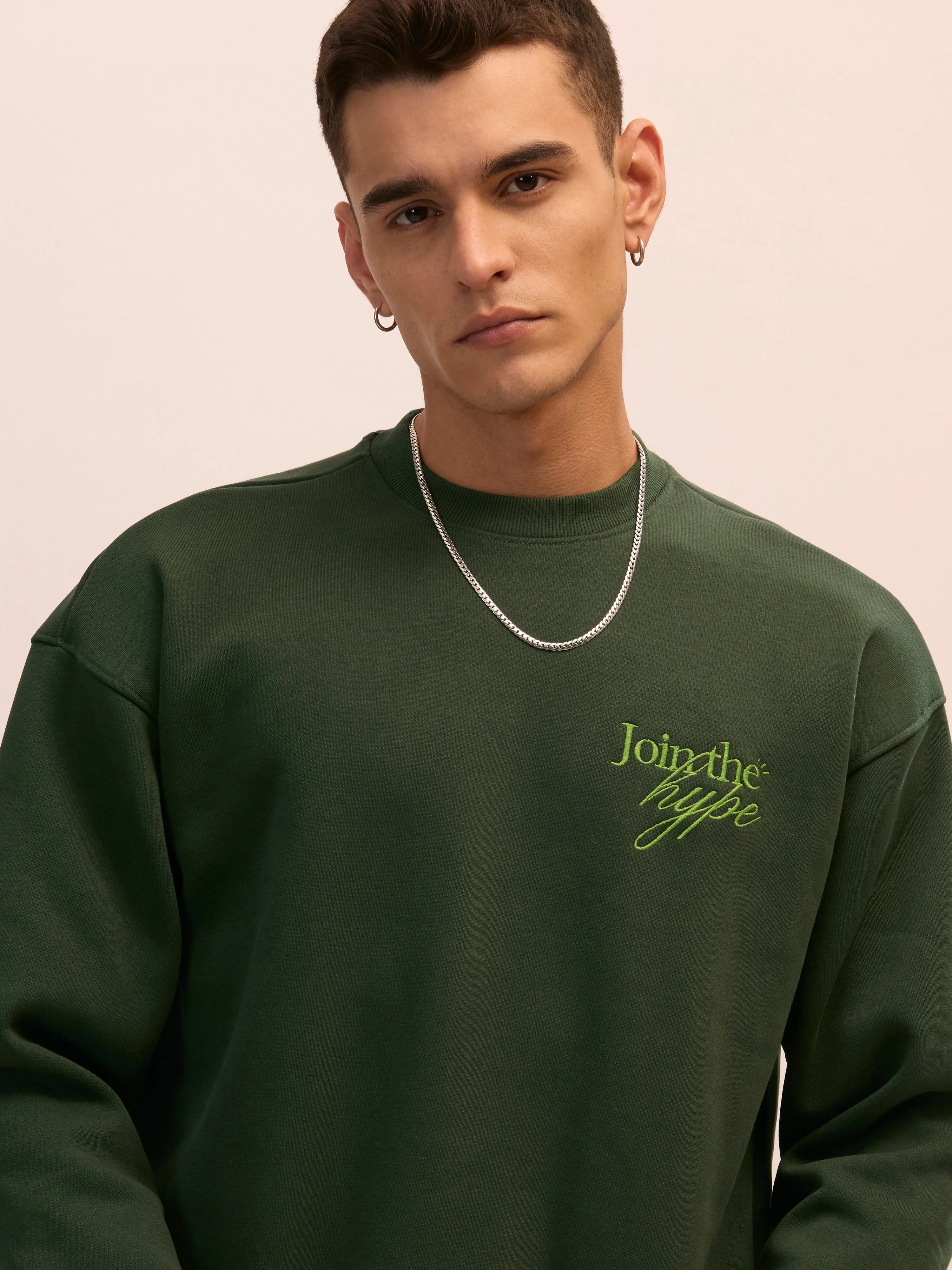 Nagant - Full Sleeve Fleeced Sweater Tee - Forest Green