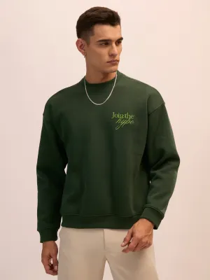 Nagant - Full Sleeve Fleeced Sweater Tee - Forest Green