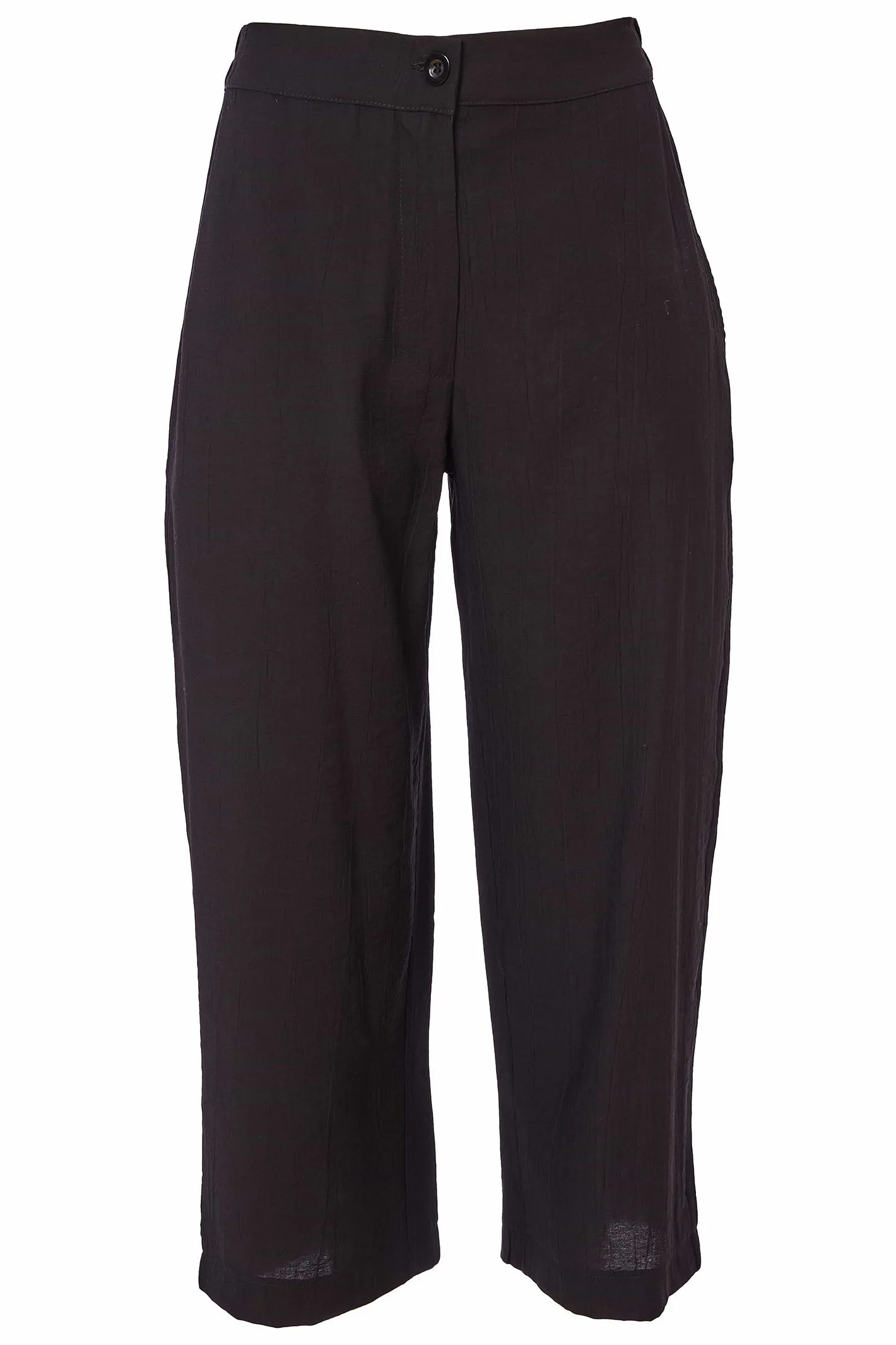 Naya NAS25300 Black Wide Leg Crinkle Trousers