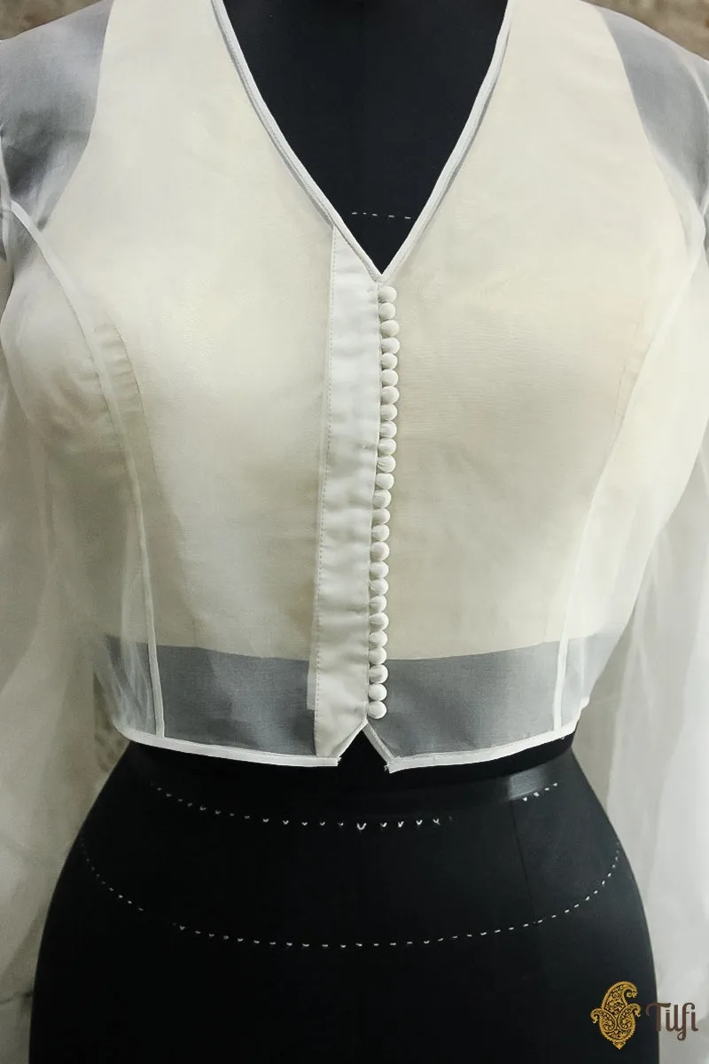 Off-White Organza Sleeves Blouse