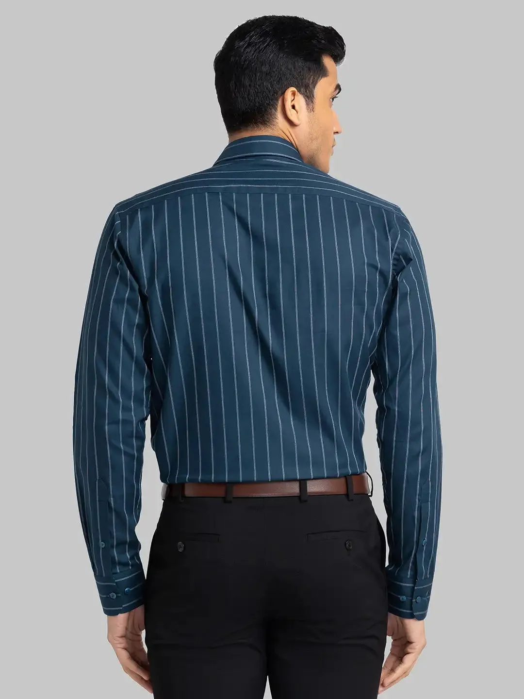Park Avenue Men Blue Slim Fit Cotton Shirts