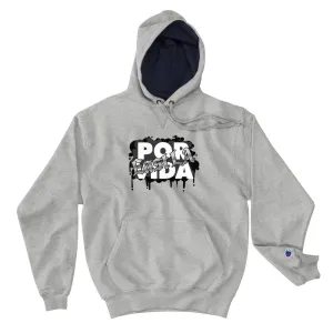 POR VIDA EAST LA Black & Silver Champion Hoodie