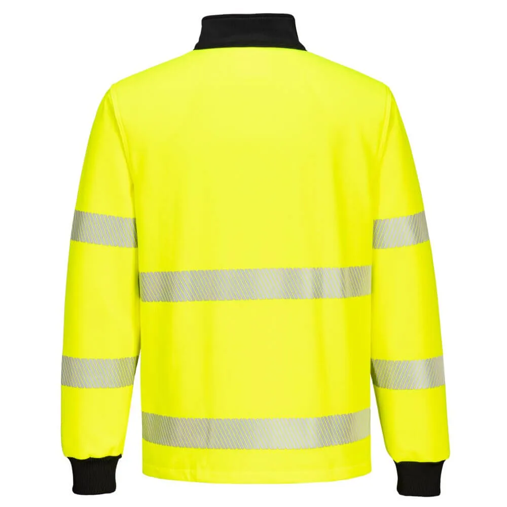 Portwest PW326 PW3 Hi-Vis Quarter Zip Sweatshirt