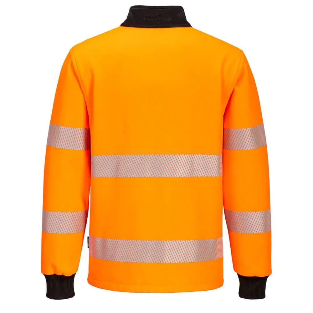Portwest PW326 PW3 Hi-Vis Quarter Zip Sweatshirt