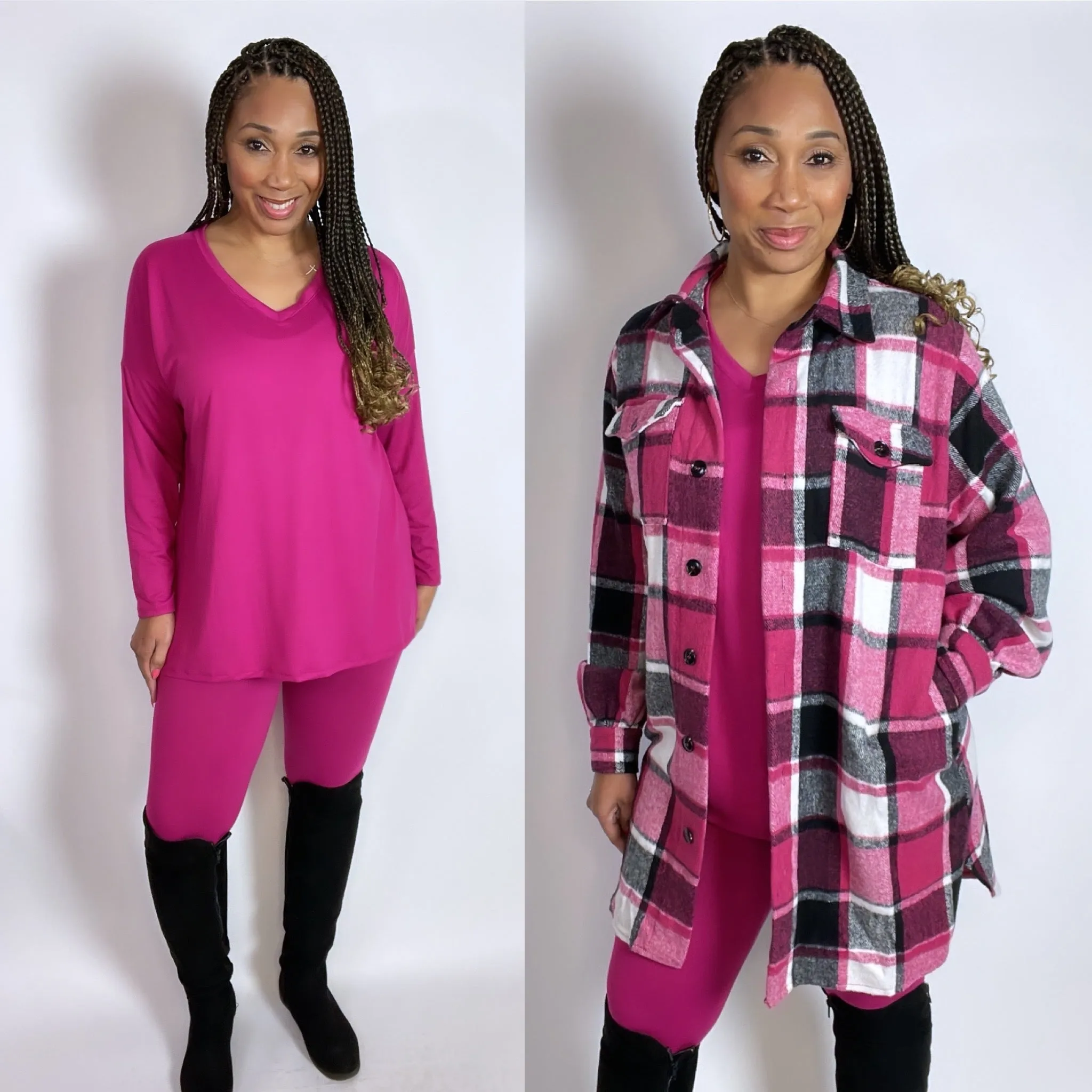 Pretty in Fuchsia Shacket