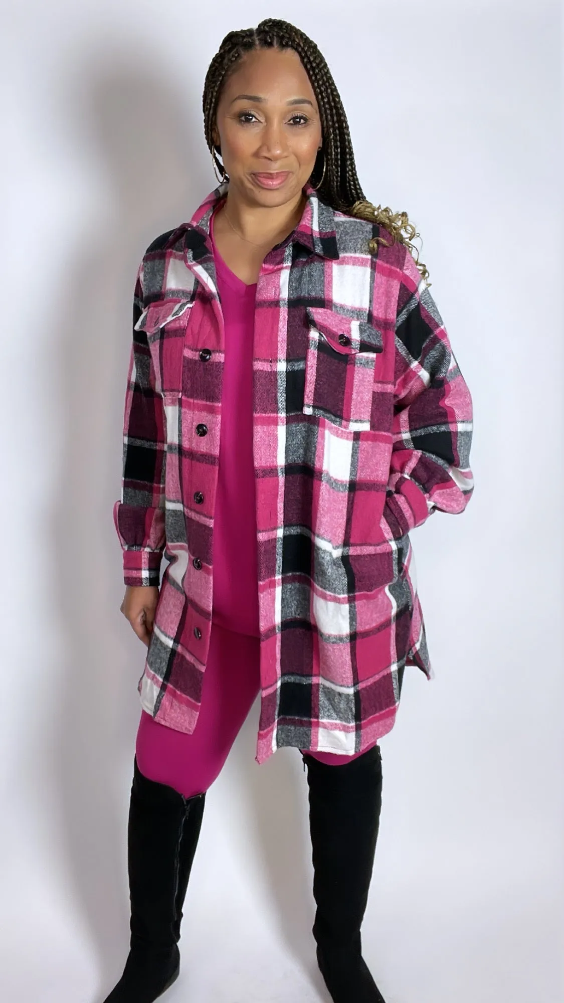 Pretty in Fuchsia Shacket
