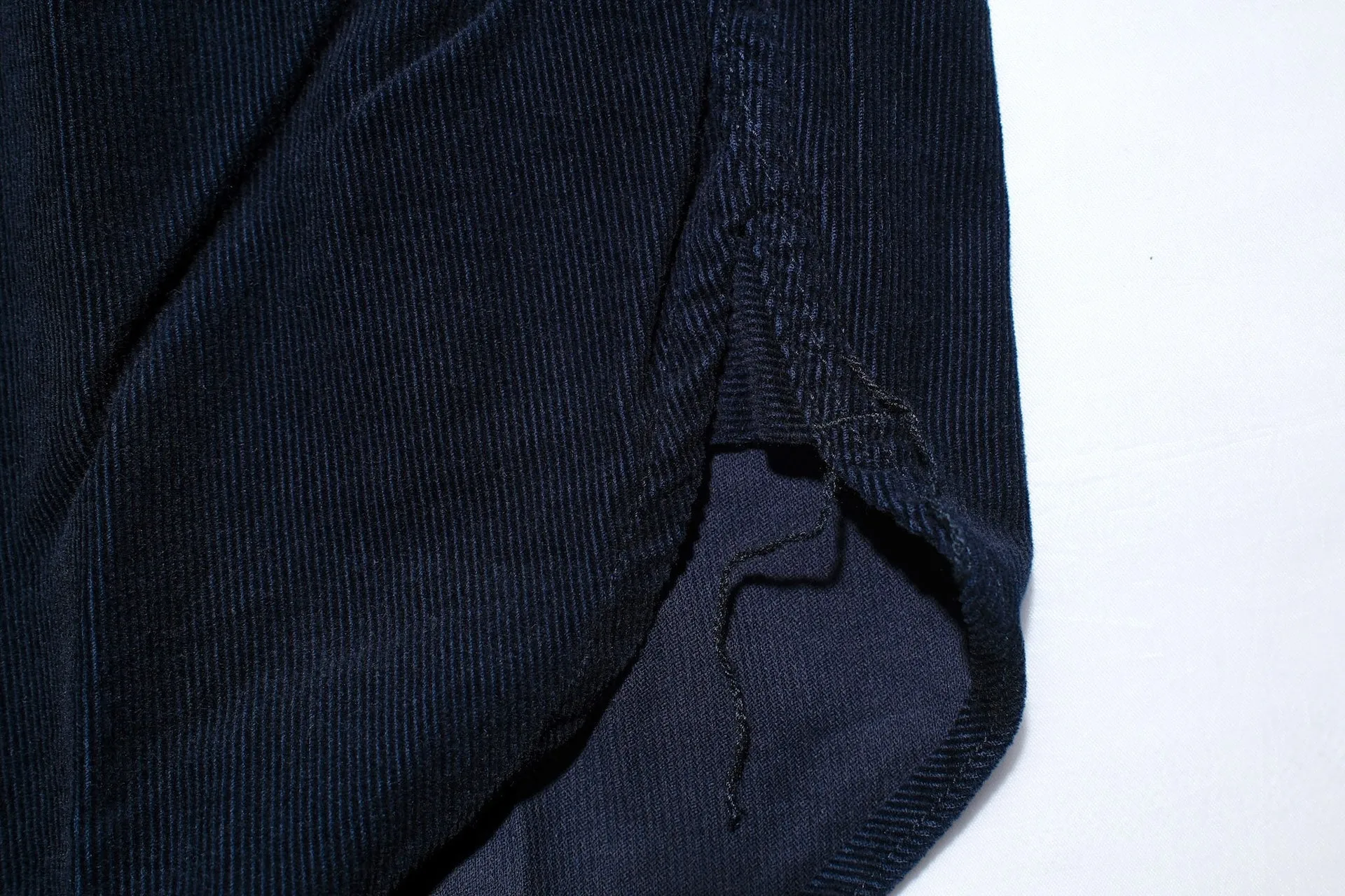 Pure Blue Japan 8oz "Silky-Smooth" Corduroy Western Shirt (Navy)