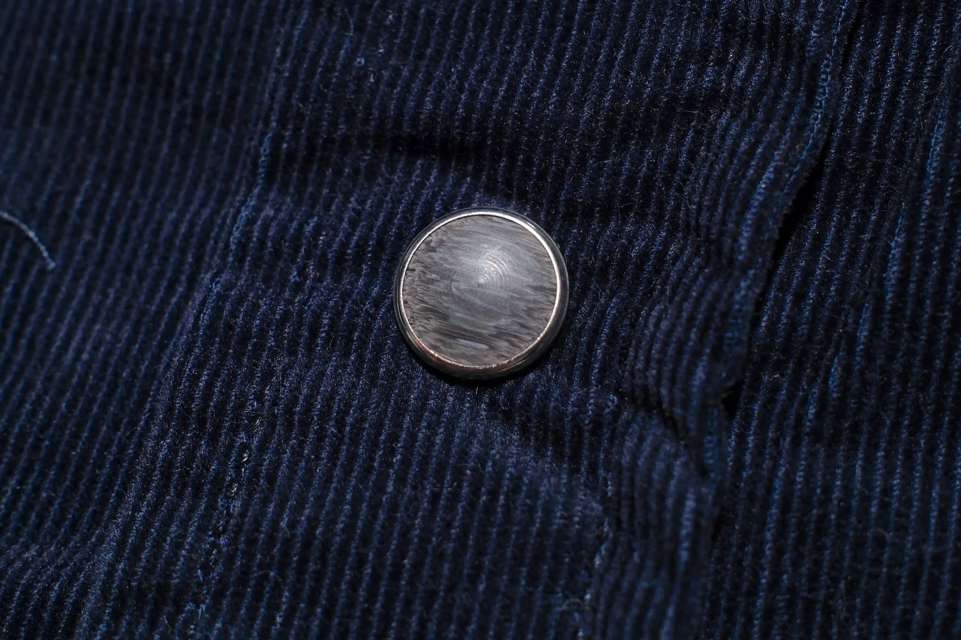 Pure Blue Japan 8oz "Silky-Smooth" Corduroy Western Shirt (Navy)