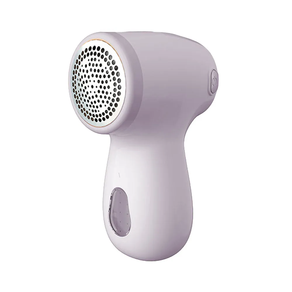 Rechargeable Electric Lint Remover Digital Display Fabric Shaver for Clothes Purple