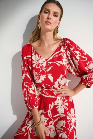Satin Floral Print Straight Top
