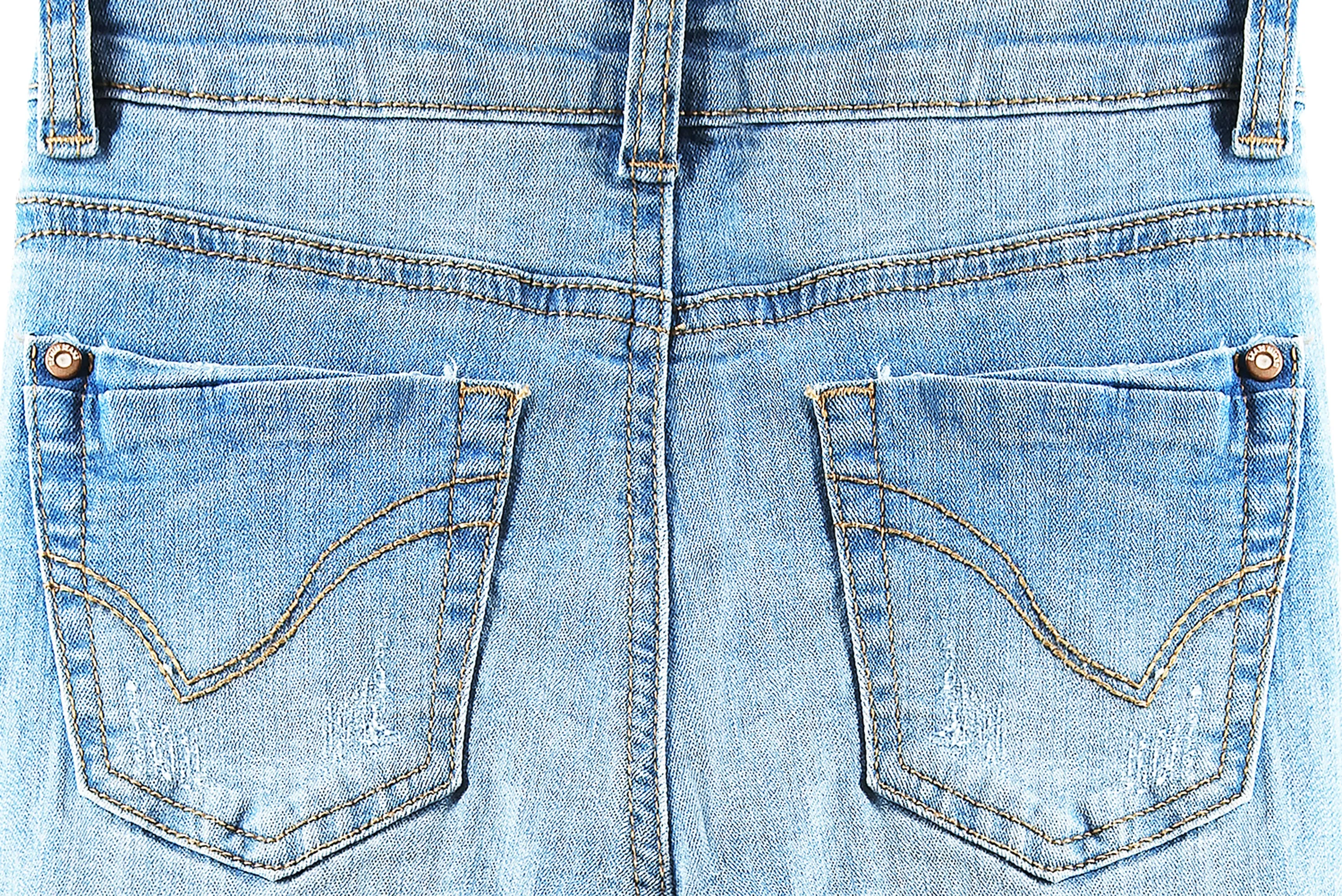Slim Jeans For Kids Bird Shaped Ripped Holes Elastic Band Inside