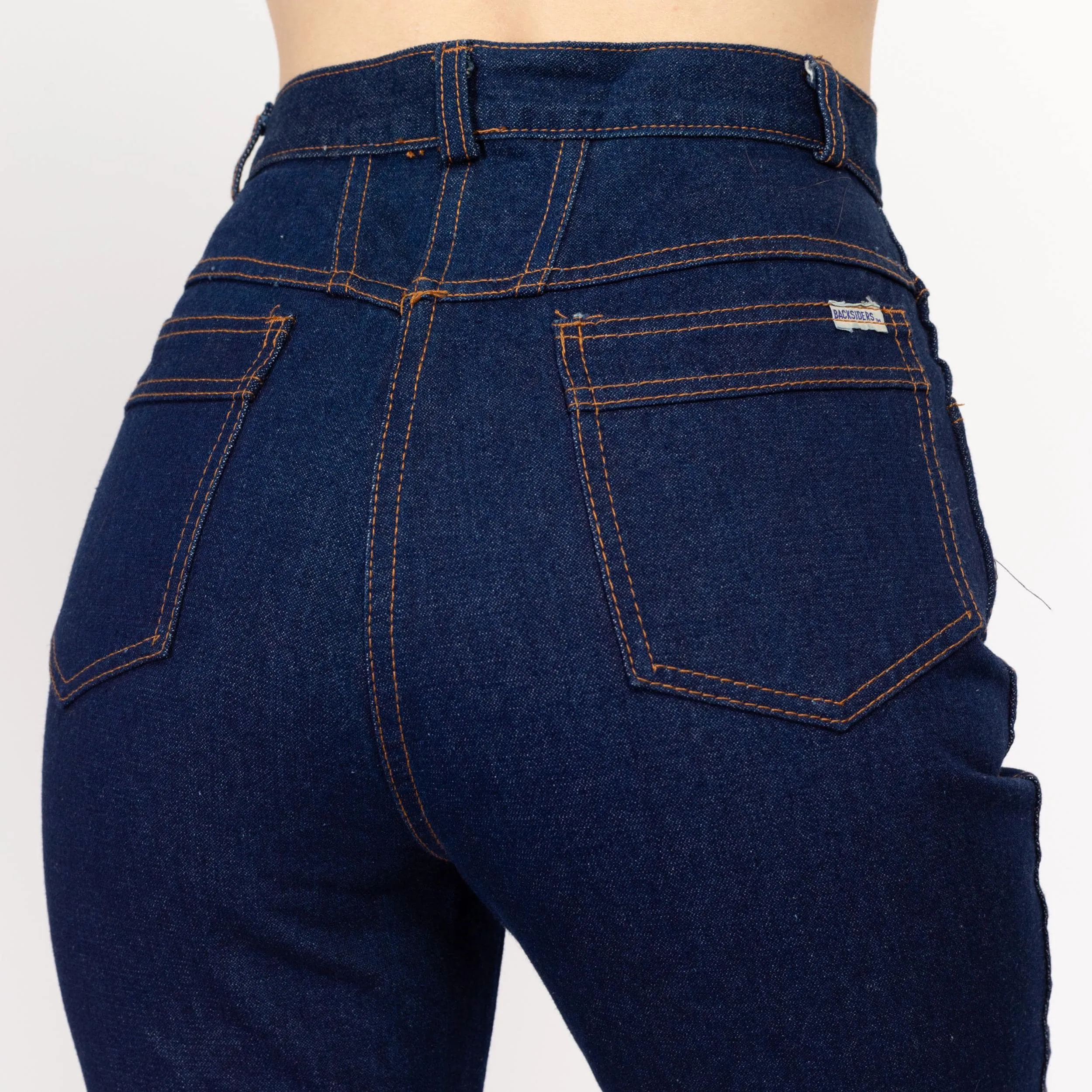 Small 80s Western Dark Wash Yoke Jeans 27"