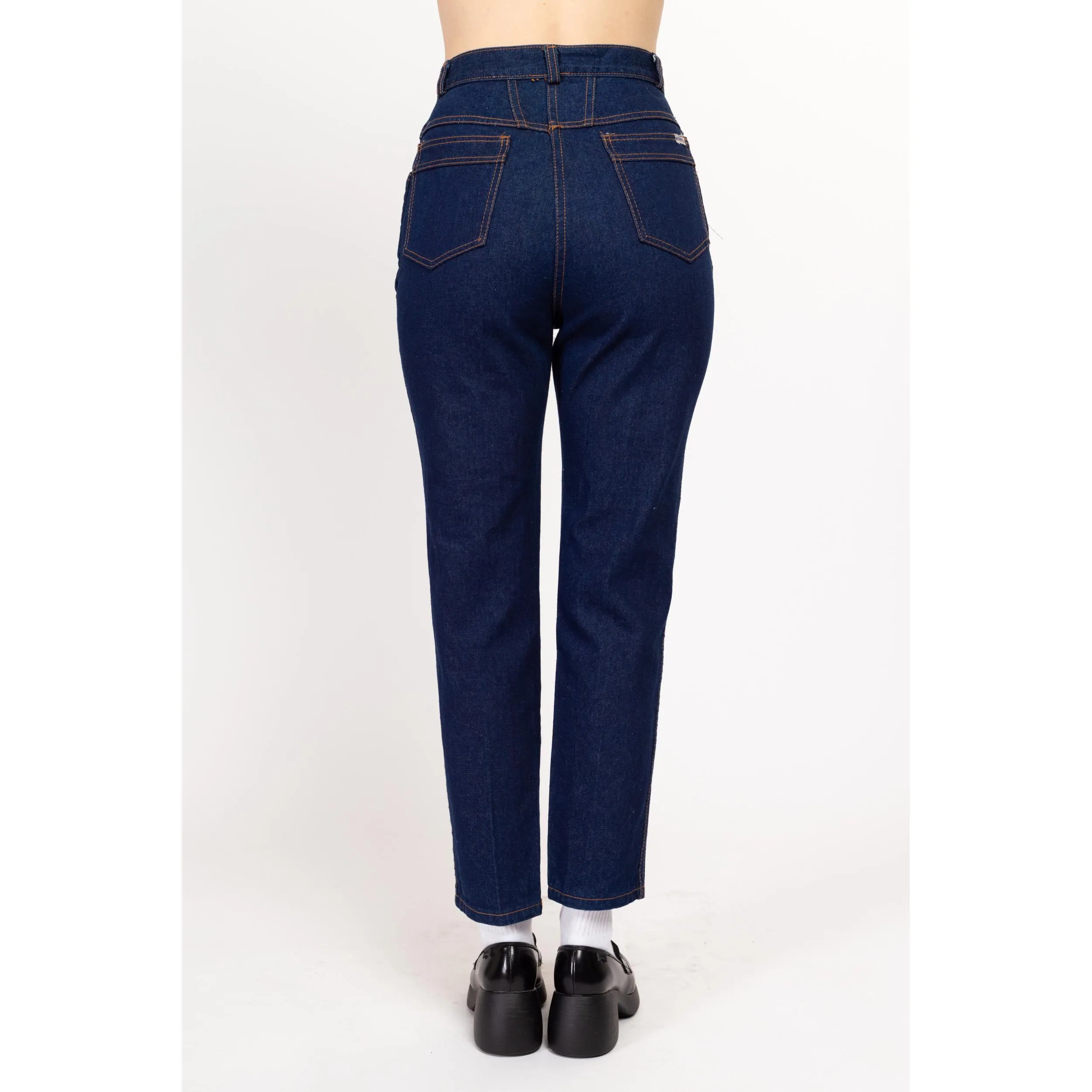 Small 80s Western Dark Wash Yoke Jeans 27"