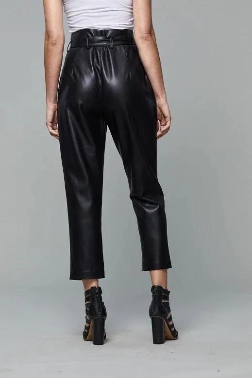 Soft Vegan Leather Bag Pants