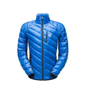Spyder Men's Syrround Down Hybrid Full Zip Jacket, Turkish Sea/Black/Black, Large