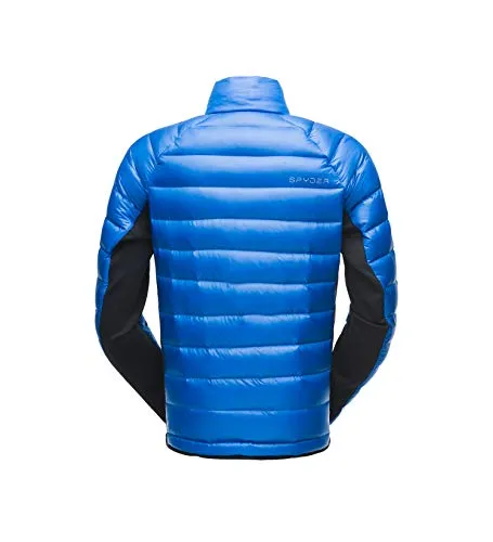 Spyder Men's Syrround Down Hybrid Full Zip Jacket, Turkish Sea/Black/Black, Large