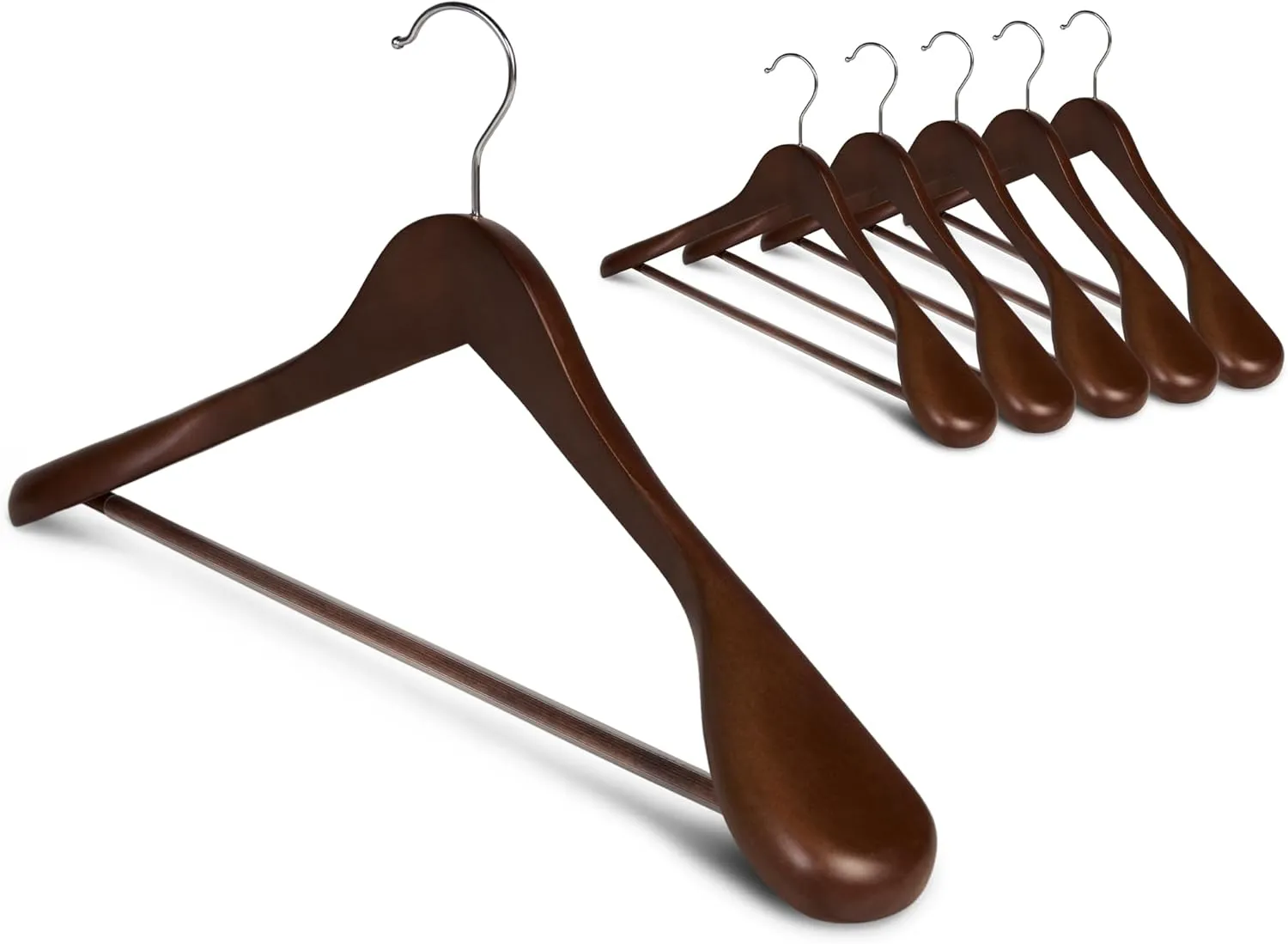 StorageWorks Extra Wide Shoulder Wood Coat Hanger for Coats, Shirts