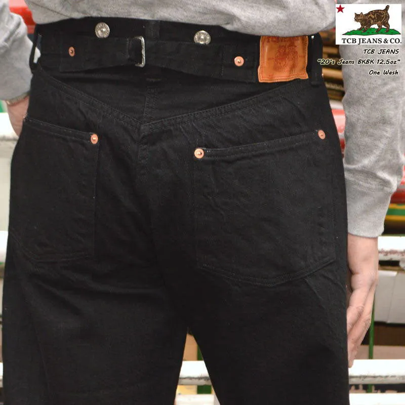 TCB jeans "20's Jeans BKBK" 20's BLACK STRAIGHT