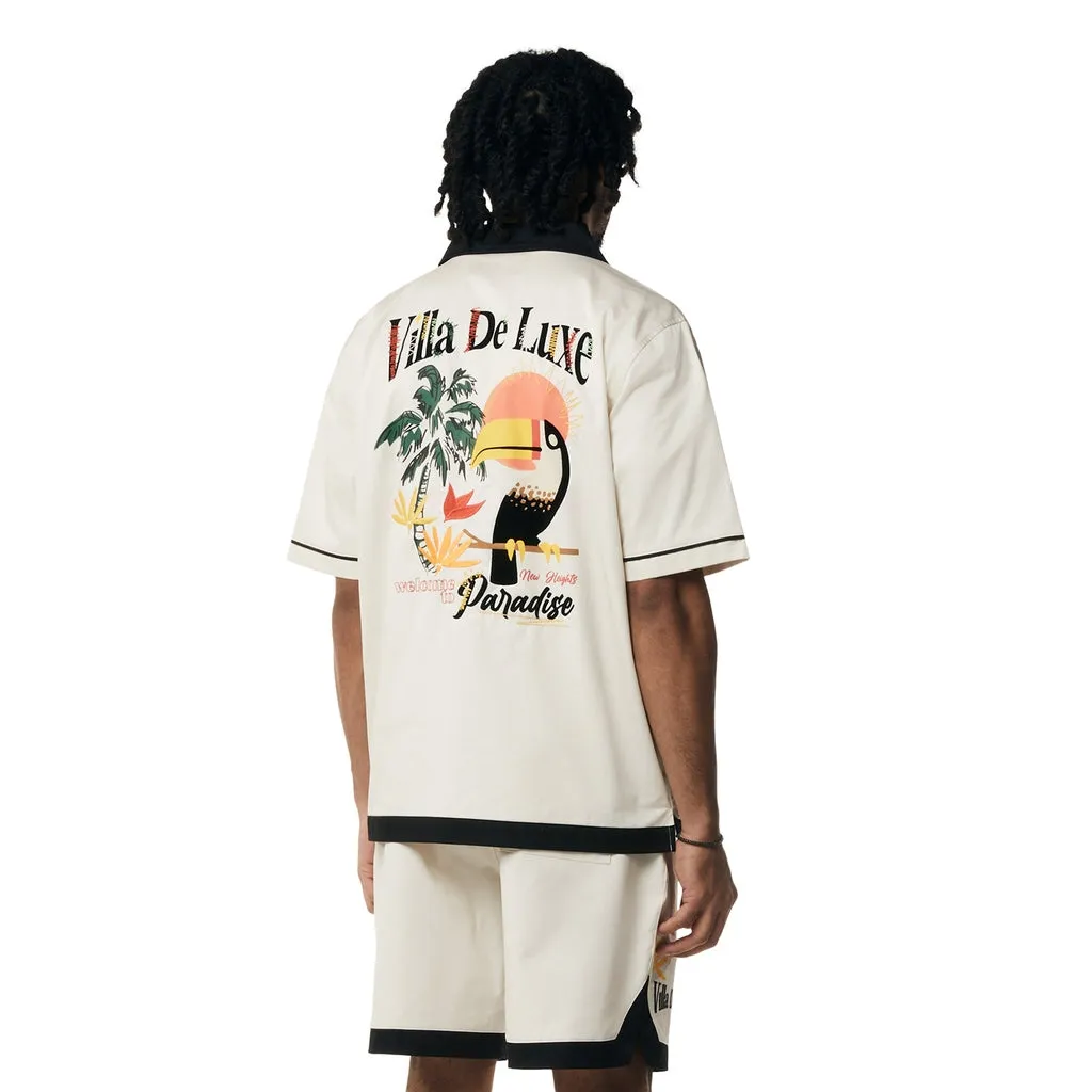 Toucan Resort Polished Twill Shirt - Chalk