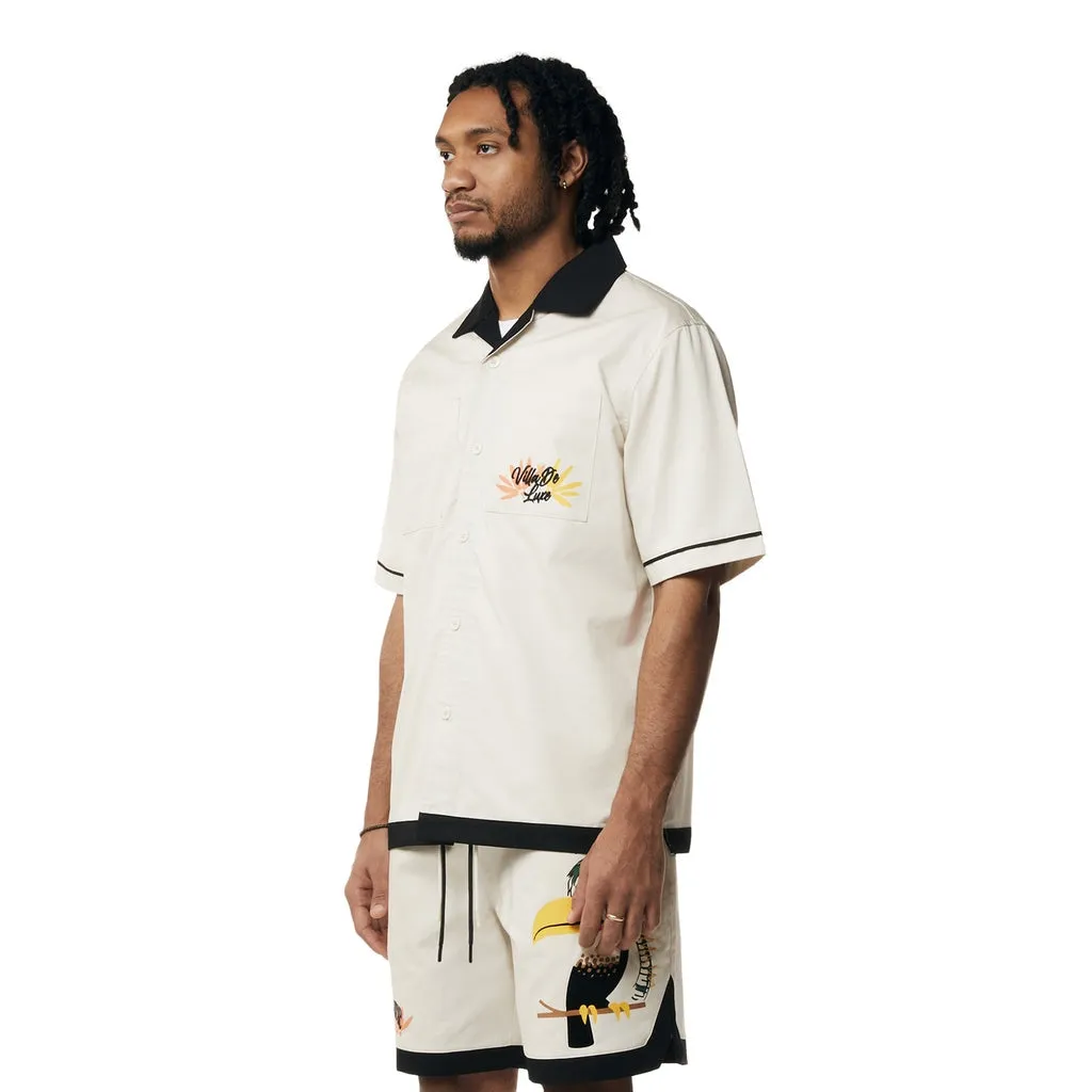 Toucan Resort Polished Twill Shirt - Chalk