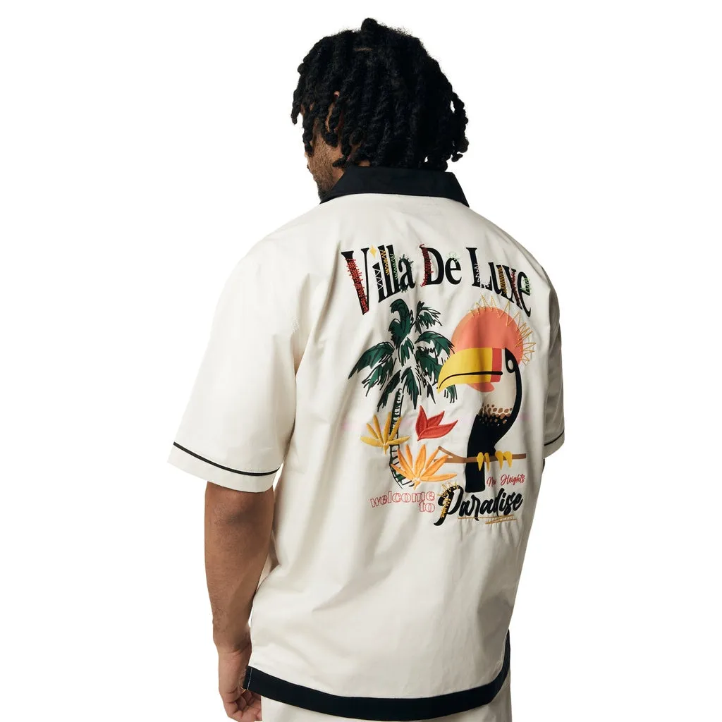 Toucan Resort Polished Twill Shirt - Chalk