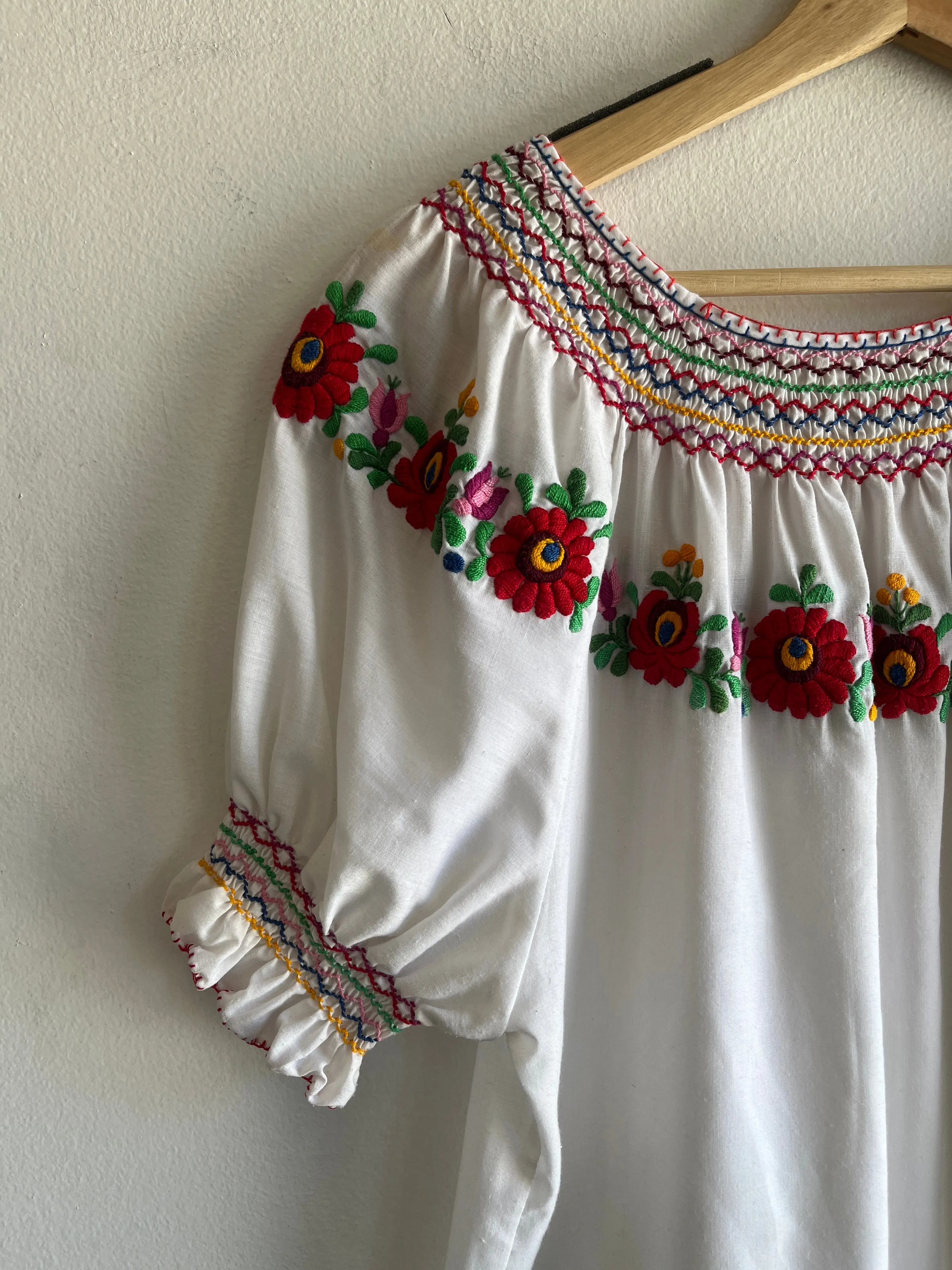 Vintage 1970s Oaxacan Embroidered Blouse