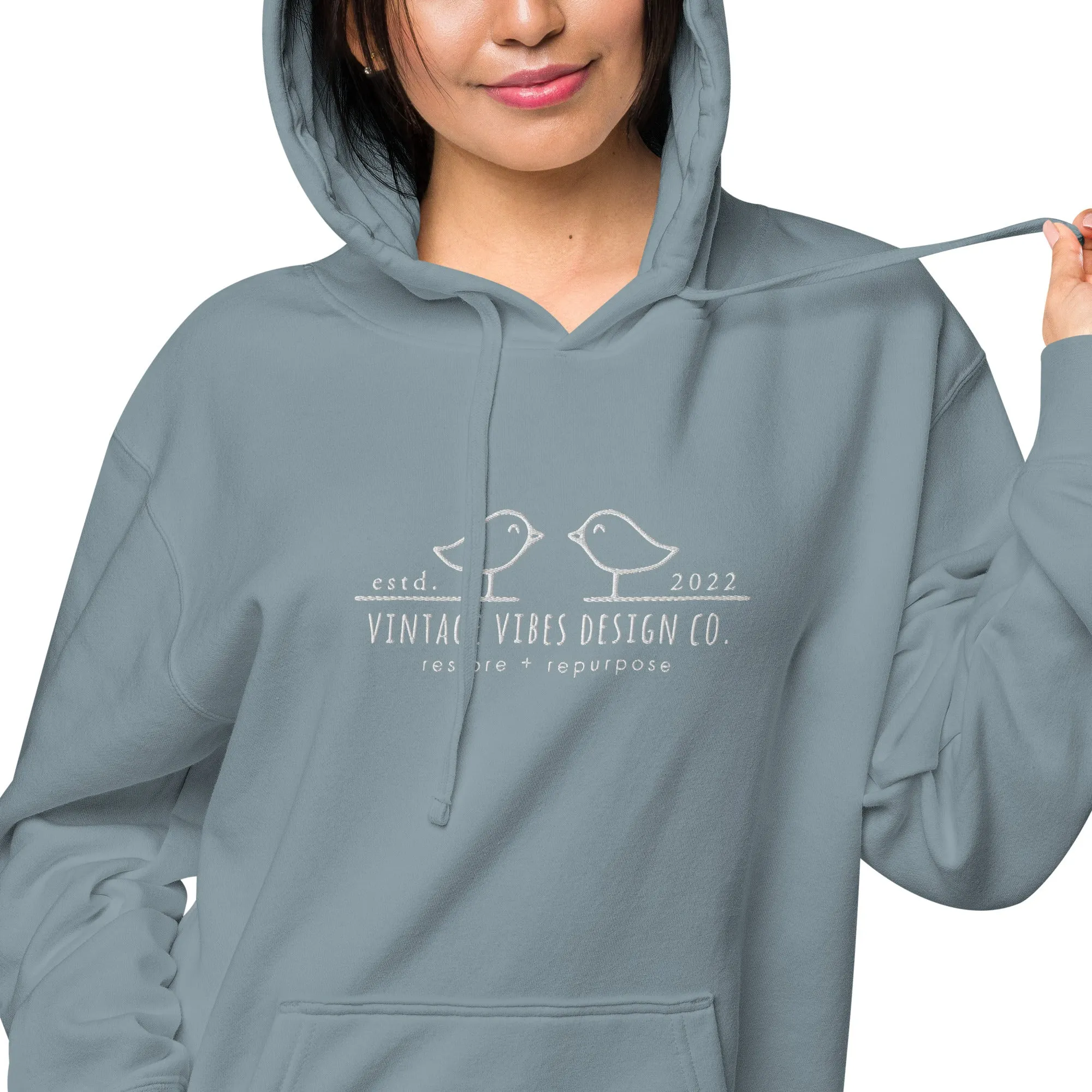 Vintage Vibes Two Birds Logo Hoodie