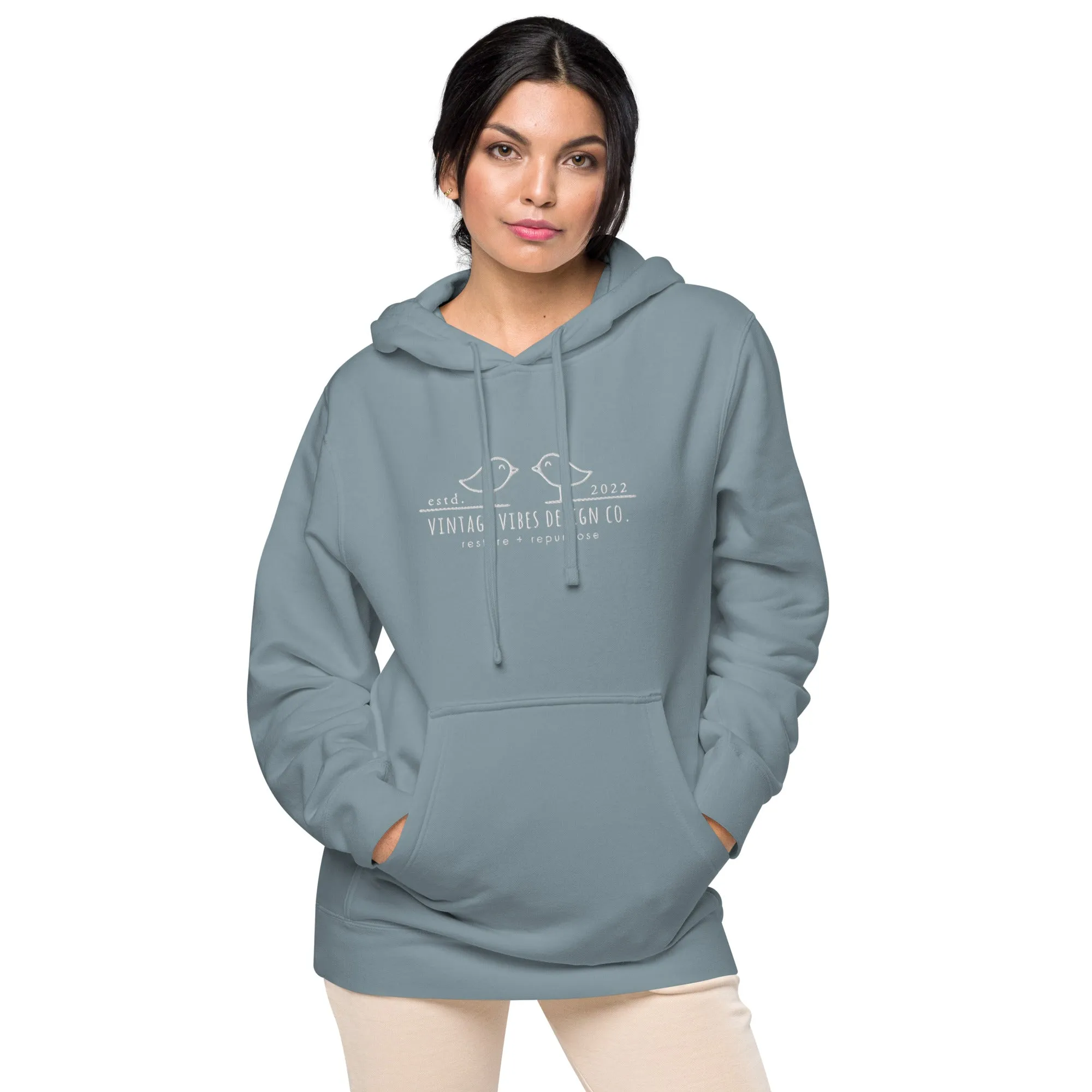 Vintage Vibes Two Birds Logo Hoodie