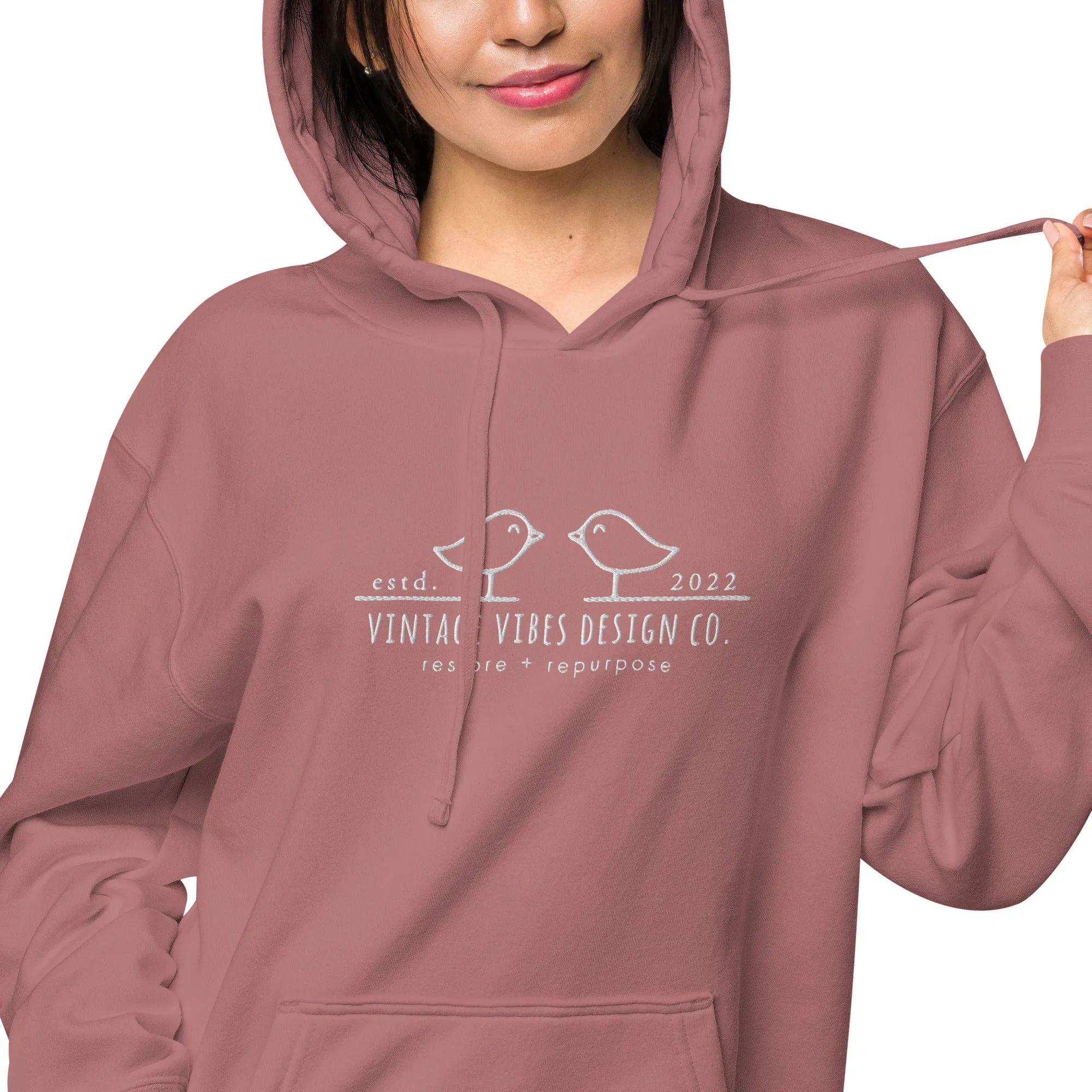 Vintage Vibes Two Birds Logo Hoodie