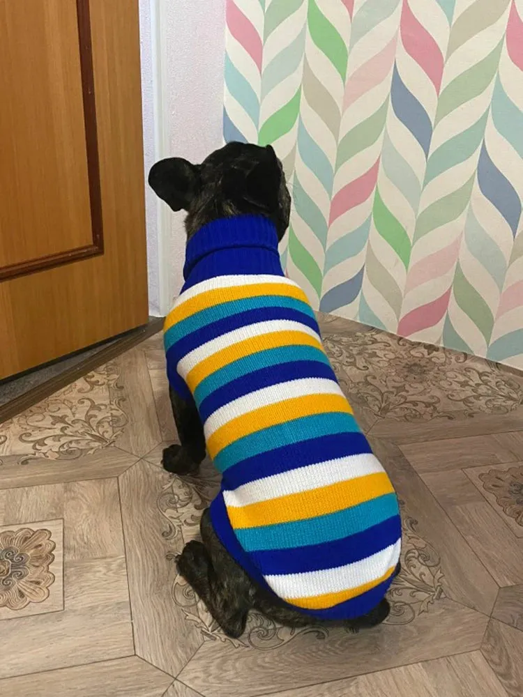 Warm Dog Sweaters for Small Medium Dogs Winter - Cute Knitted Puppy Coat - Chihuahua French Bulldog Yorkie - Animal Pattern