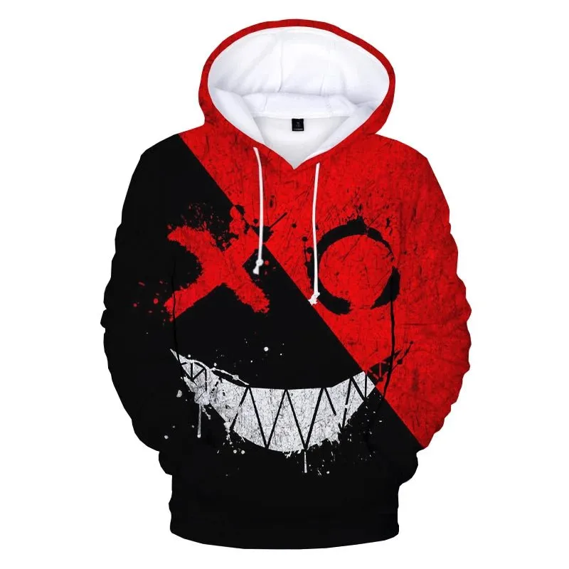 XOXO Devil Smiling Face Hoodie - Funny Graphic Pullover for Men & Women