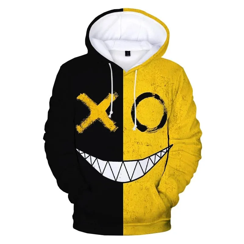XOXO Devil Smiling Face Hoodie - Funny Graphic Pullover for Men & Women