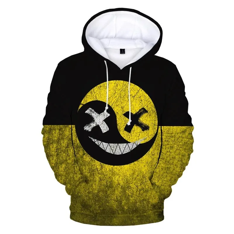 XOXO Devil Smiling Face Hoodie - Funny Graphic Pullover for Men & Women