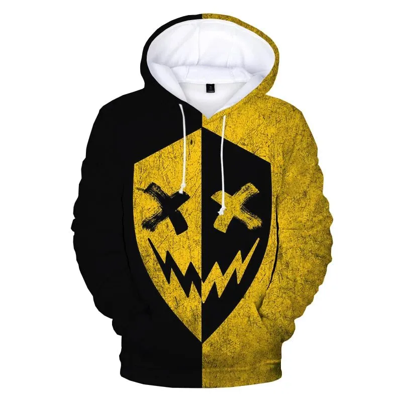 XOXO Devil Smiling Face Hoodie - Funny Graphic Pullover for Men & Women