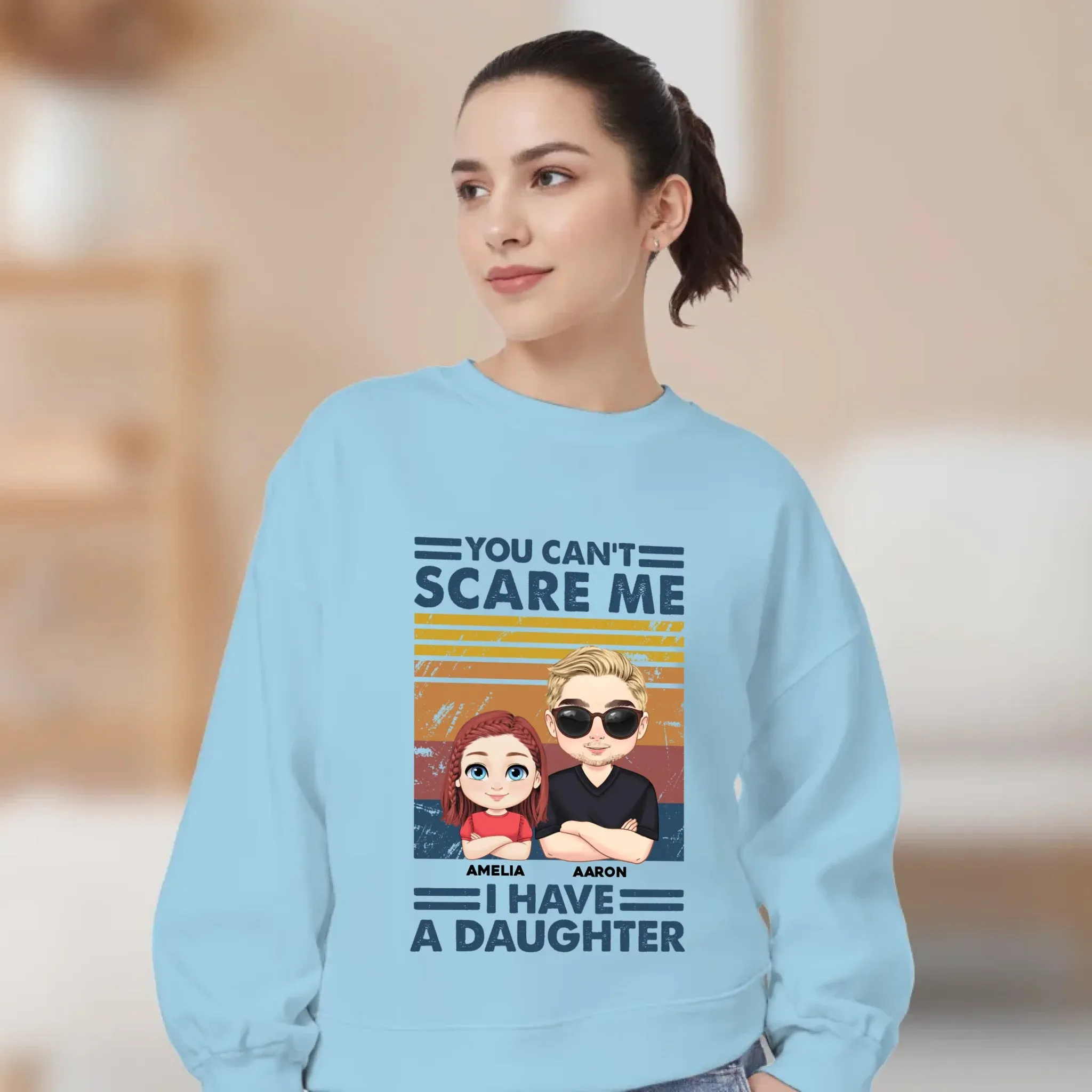 You Can't Scare Me - Personalized Family Sweater
