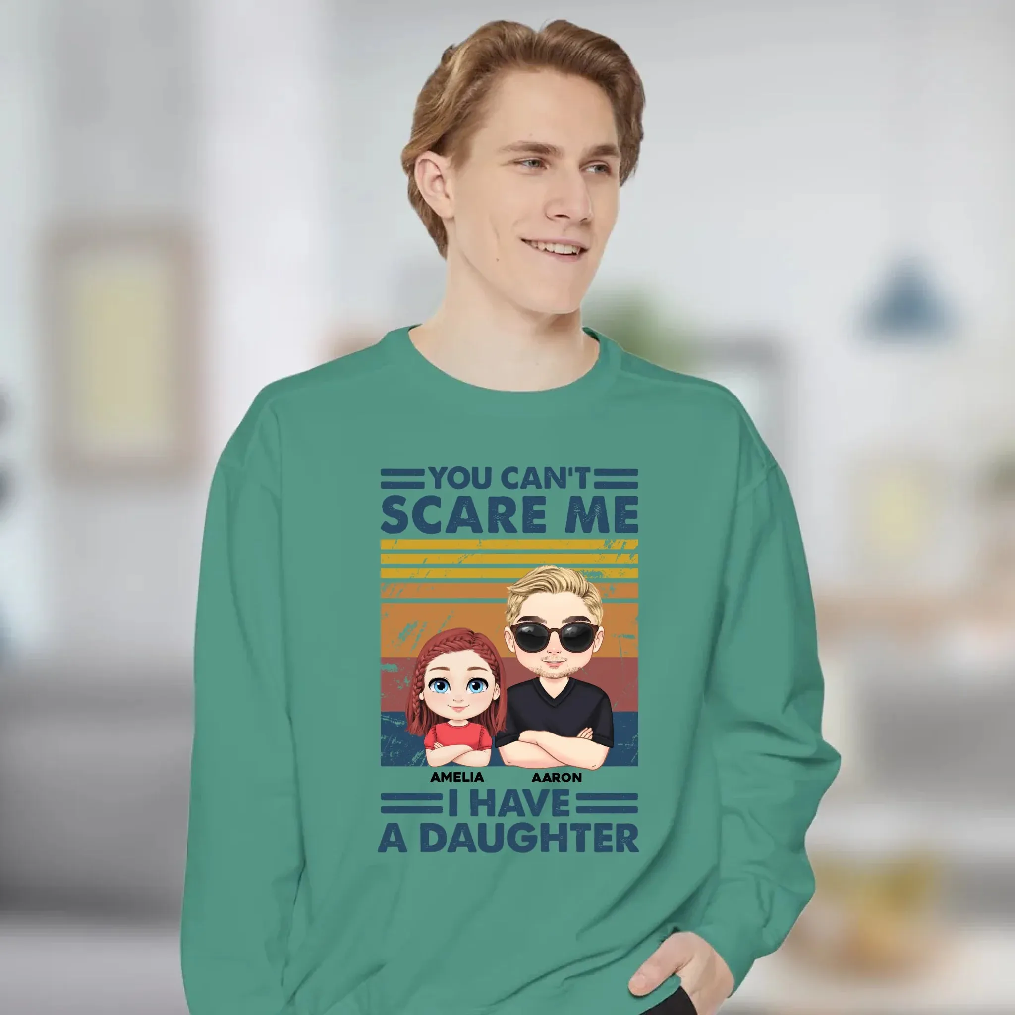 You Can't Scare Me - Personalized Family Sweater